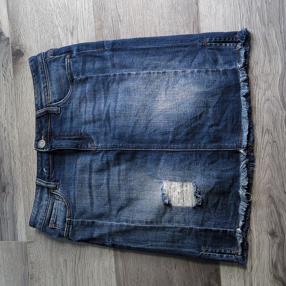 KUT from the Kloth Connie Denim Distressed Skirt Women Size 6